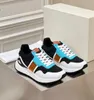 Luxury Multi Material Patchwork of Cow Hide avec des couleurs contrastées hommes femmes épais semelles lacet up sports à la mode et polyvalentes Casual Shoes