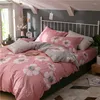 Defina a cama Pattern Flower Plum Blossom Tampa de edredão confortável travesseiros de lençóis de cama de alta qualidade de alta qualidade