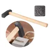 Metallbearbetning Hammer Långhandtag Silversmith Mallet Textured Rings Beat Tool för DIY Craft Printing smycken leveranser N84D