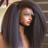 4C Kinky Straight Human Hair Wig Transparent 13x4 13x6 Yaki Straight Lace Front Wigs 4C Edges Hairline Baby Hair For Black Women