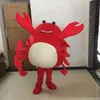 2024 Halloween Red Crab Mascot Costume passar vuxen party tecknad anpassad fancy kostymtecknad tema fancy klänning