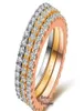 Szybki 18K biały złoto srebrny srebrny PT950 Stłoczony romantyczny syntetyczny pierścionek z diamentem dla kobiet Wedding Pround zaręczyny PR2573703
