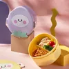 Dinnerware Peach Shaped Lunch Box With Compartments Container Lids Almacenamiento Cocina Portable Bento For Kids School