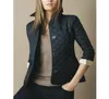 Fashionuk Women gesteppte Diamantjacken Anzug England Brit Jacke Blazer Single Breasted London Slim Coat Long Sleeve Ladies Plai9561328