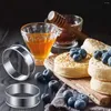 Bowls 6 Pack 4 Inch Double Rolled English Muffin Rings Stainless Steel Crumpet Tart Round