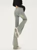 Frauen Jeans Frauen schlank einfaches All-Match Retro Streetwear Kausaler koreanischer Stil Damen Flare Denim Hosen Mode täglich klassischer Sommer