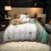 Bedding Sets Luxury 1000TC Egyptian Cotton Digital Printing Set Double Duvet Cover Flat/Fitted Sheet Pillowcases Home Textile
