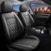 Vijf zitplaatstoel Cover Volledig pakket PVC Cushion Four Seasons Algemene milieubescherming Leer Auto -stoelhoes Q240412