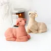 3D Kneeling Sheep Silicone Candle Molds DIY Candle Soap Making Handmade Concrete Clay Plaster Epoxy Resin Mould Home Craft Gifts