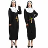 Meninas femininas frentes de cosplay figurino decente manto medieval com colar de cabeçote Kids Kids Halloween traje de Halloween