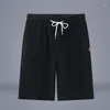 Pantaloni da uomo in cotone cinese e lino comodo casual colore solido versatile estate shorts