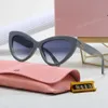 Designer Mui Mui Occhiali da sole per donne occhiali da sole Mu Occhiali da sole ovali Occhiali da sole di alta qualità con occhiali da sole di alta qualità con scatola originale A5