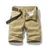 Herren Shorts 2024 Sommer Männer Baumwolle solide lässig hochwertige geschäftliche soziale Bermudas louer Luxus Khaki Jogger