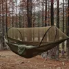 Camp Furniture 2024 Automatic Quick-opening Mosquito Net Hammock Outdoor Camping Swing Anti-rollover Nylon Rocking Chair 260x140cm