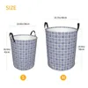 Laundry Bags Blue And White Moroccan Zellige Tiles Style Foldable Baskets Dirty Clothes Toys Sundries Storage Basket Home Organizer