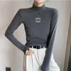 Spring and summer long-sleeved T-shirt women sweet spicy girl lace bottoming shirt women desire wind sexy senior sense Slim short pieces designer tops