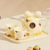 Set di stoviglie Ins Tea Pot Making Ceramic Home Creative Small Fresh Flower Pomeriggio Set di acqua carina