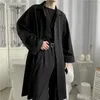 Men's Trench Coats Wrinkle-resistant Men Coat Stylish Lapel For Breathable Solid Color Spring Autumn Jacket