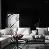 Wallpapers Pure Black European Style Minimalist Fashion Wallpaper Bedroom Decoration For Walls