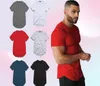 Men and Women039s curved long line hip hop t shirt loose fashion top tee clothing men039s fit urban muscle tshirt TX1457932793