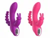 Tavşan Vibratör G Spot Yapayak Vibratör Seks Oyuncakları Kadın için 12 Hızlı USB Şarj Anal Vibratör Klitoris Stimülatör Vajina Masajı Y6774564