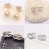 Mixed Simple Gold Ploated 925 Silver Luxury Brand Designers Letters Stud Geometric beroemde vrouwen Ronde Crystal Rhinestone Pearl Earring Wedding Party Joomerlry Hot