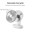 Electric Fans Electric USB Auto Rotation Desktop Fan 4000MAH Uppladdningsbar luftkylning Balsam 4 Speed ​​Wind Silent Portable för hemmakontoret