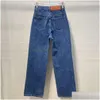 Frauen Jeans Frauen Designer Hosen Frauen Männer Brief gestickt grafisch Jeanshose Lose Luxus Mode Drop Lieferung Bekleidung CL DHDF4