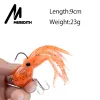 Meredith Entrada de pesca contrapeso incorporada 23g 9 cm cola larga pulpo suave silicona artificial cebo suave