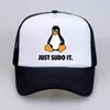 Czapki piłki tylko sudo it baseball czapki kapelusze kapelusze damie ochrona Snapback Linux System operacyjny Tux Penguin