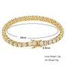 3mm 4mm 5mm 7quot 8quot 9quot Gold Rosegold 5a Zirconia Zirconia Iced Braclets bling Chain Hiphop Tennis Ankletbracelet1076002