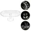 Dinnerware Sets Palet Apertizer Serving Bandey Banded Glass Plate Plate Cupcake Stand Snack Living Fruit Bowl Bowl