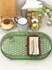 Tea Trays Tray Light Luxury Household Drain Living Room Coffee Table Teacup Water Cup Rectangular