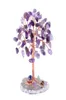 Mini Crystal Money Tree Arts and Crafts Copper Drut zawinięty Agat Slice Kamień szlachetny Reiki Chakra Feng Shui Dekor Home Decor 58322242280