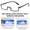 نظارة شمسية حماية العين مكافحة نظارات فاتحة مريحة معدنية زرقاء الأزرق يحجب نظارات الكمبيوتر