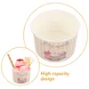 Engångskoppar sugrör 100 st party papper kopp bakning glass skålar enkla användningsinnehavare