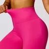 Pantalons actifs Sports sans couture Yoga Flared Women Gym Push Up Workout Leggings Collons sportifs secs rapides Sexy Fitness solide Legins