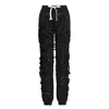 Jeans High Wear /Street Patchwork Street Street Bandage pantaloni per pantaloni maschili maschi pantaloni slim casual 2024 marea di moda streetwear