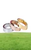 4 мм титанового стального кольца высококачественное дизайнерское дизайнер розового золота кольца модные украшения оригинальная упаковка Box6822431
