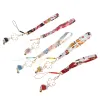 1pcs Japanese Smart Phone Strap Lanyards Daisy Flower Cat Bell Mobile Phone Strap Hang Rope Phone Charm Decor