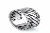 Punk Biker smycken breda kedjeringar Buddha ring rock titanium rostfritt stål ringfingerkonst retro droppe 5643444