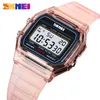 SKMEI Women Men Unisex Watch White Black Vintage LED Digital Sports Military Wristwatches Electronic Digital montres femmes