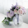 Wedding Flowers Lavndear Purple With Champagne Bouquet Bridal Bouquets Graden Style Long