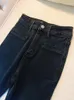 Women's Jeans 2024 Spring Retro Slight Elastic Soft Comfortable Black High Waist Flared Denim Pants Trousers Casual Wide Leg