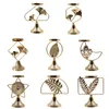 Candlers Holder Metal Leaf Leaf Geométrique Géométrique Chandelle Soalight For Home Wedding Party Dîner romantique Décoration