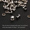 100Set/Box Leather Rivet Studs Double Cap Metal Rivets with Plastic Box Finger Cot for Leather Crafts Repairs Decoration