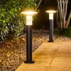 Solar Garden Pathway Light Imperproof Aluminium Lampe Pilier de paysage moderne Villa extérieur El Bollards