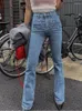 Frauen Jeans Herbst Pant Women High Taille Modis Bodycon Flare Ladies Hosen koreanische Stil lässige Frau Hosen 2024 Pantalon Mujer