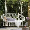 Chaise hamac suspendue swing corde, max 450 lbs, grande chaise suspendue macrame avec un kit de matériel supérieur avec un kit matériel