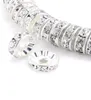 Tsunshine -componenten 100 stks Rondelle Spacer Crystal Charms kralen verzilverde Tsjechische strass losse kraal voor sieraden maken DIY 7422530